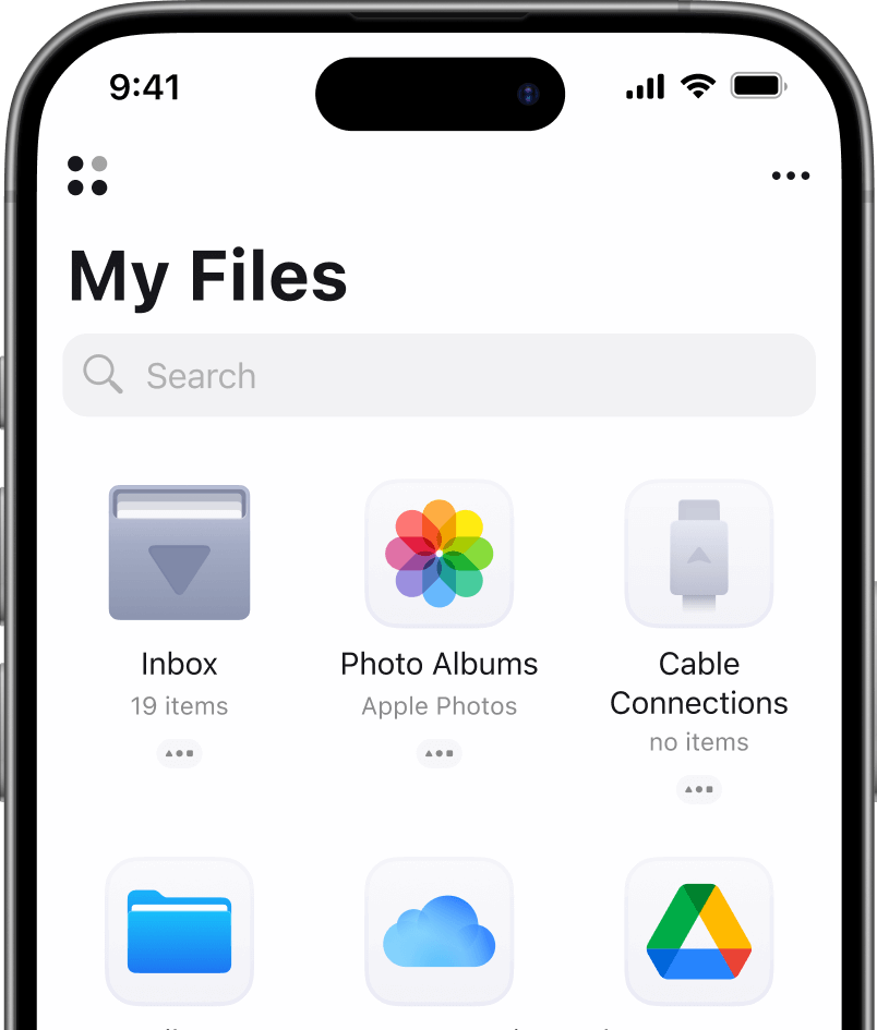 Documents app interface on iPhone